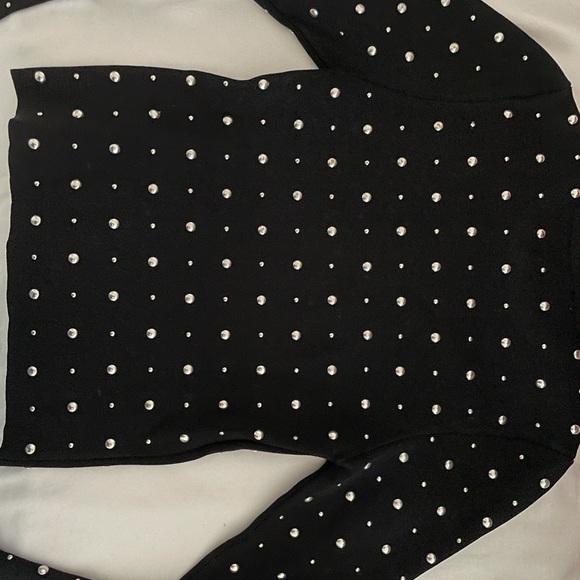 Zara fancy beaded black top - Picture 3 of 3